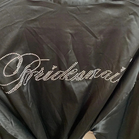 Icing Black Bridesmaid Bling Robe - Picture 3 of 7